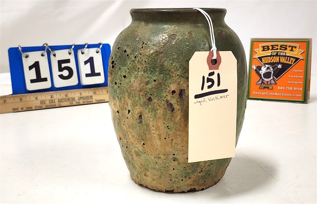 Pottery Vase Sgnd Volkmar 7"  (From Zulma P. Steele Estate 1979) (1 of 2)