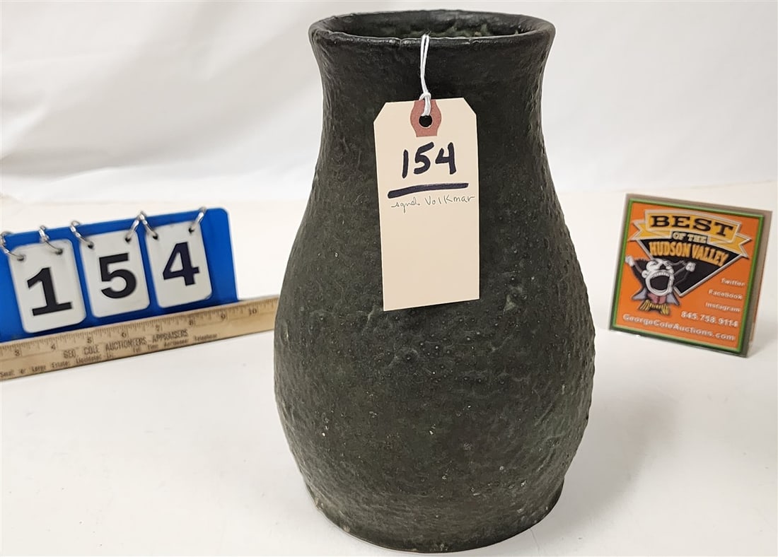 Pottery Vase Sgnd Volkmar 10 3/4"  (From Zulma P. Steele Estate 1979) (1 of 6)