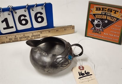 Tudric Pewter Creamer Liberty & Co. 2 3/4" H X 5 1/2" Diam.