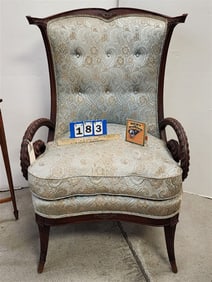 40's Decorator Arm Chair 43" H x 28" W X 21" D