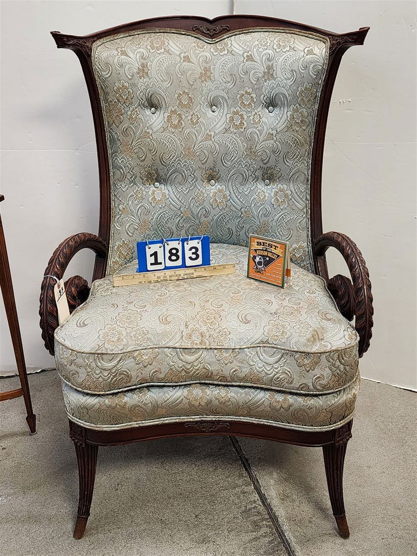 40's Decorator Arm Chair 43" H x 28" W X 21" D (1 of 4)