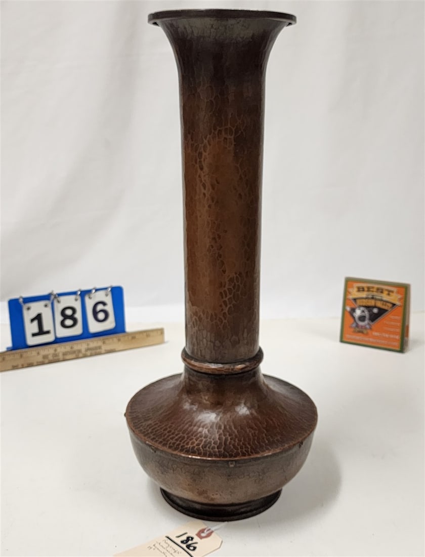 Roycroft American Beauty Vase Hammered Copper 19" H (From Zulma P. Steele Estate 1979) (1 of 3)