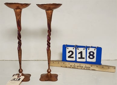 Pr. Hessel Studio Candlesticks "The Knight" 12" H