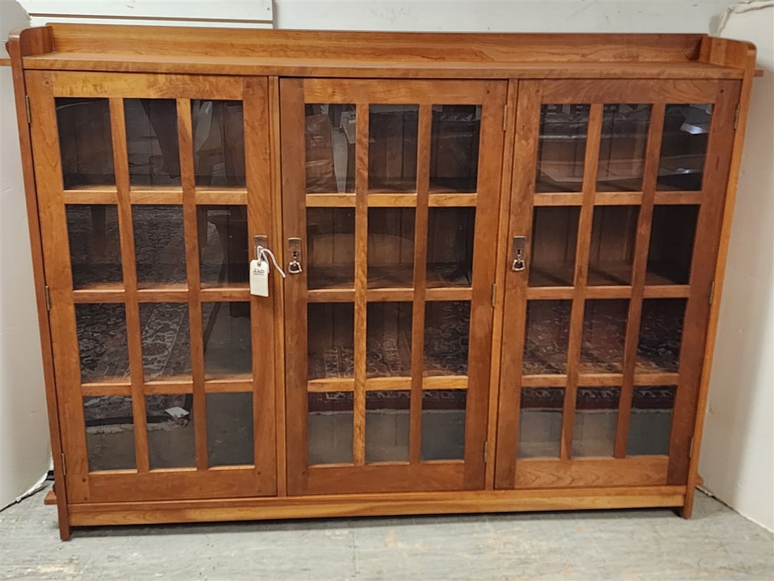 Stickley Mission Style Cherry 3 Door Bookcase 55 1/2" H X 76 1/2" W X 12" D (1 of 5)
