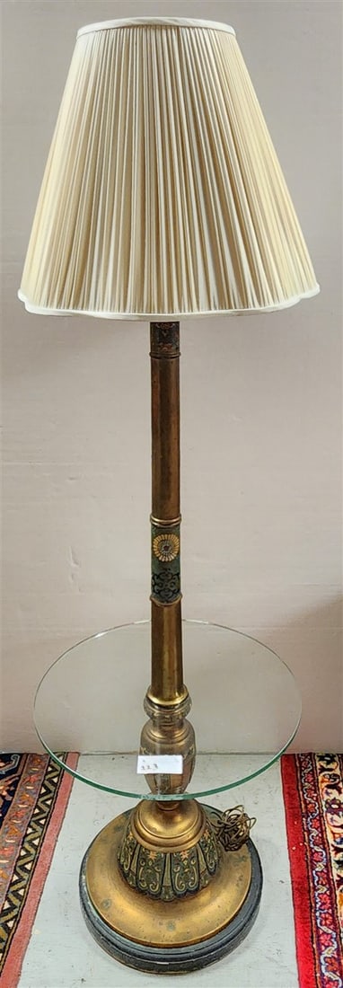 Vintage Champleve Floor Lamp 63" X 20" Diam. (1 of 4)