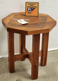 Stickley Mission Style Cherry Octagonal Stand 17" H X 15" Diam.