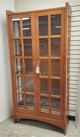 Stickley Mission Style Cherry 2 Door China Cabinet/Bookcase 6'6" H X 38" W X 15" D