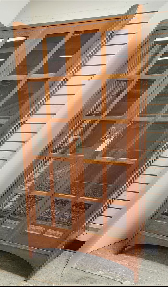 Stickley Mission Style Cherry 2 Door China Cabinet/Bookcase 6'6" H X 38" W X 15" D (1 of 4)