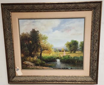 O/C Sgnd C.S. 20" X 24 1/2" w/Frame 30" X 34 1/2"