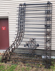 Pr. Wrought Iron Gates 7'9" H X 9'7" L Ea. Panel