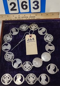 Silver Belt Made Of MarieTheresa Coins 1741 6.33 ozT.