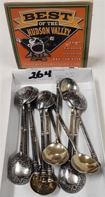 Lot 12 Russian Silver Niello Spoons 10.47 ozT.