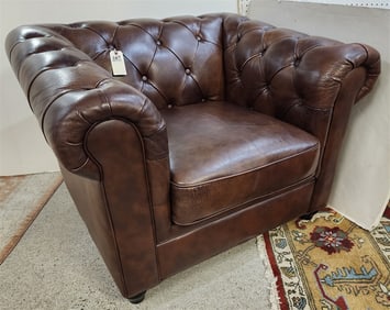 Abbyson Tuscan Leather Club Chair 31" H X 41" W X 24" D