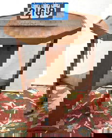 Stickley Mission Style Cherry Octagonal Stand 24 1/2" H X 20" Diam.