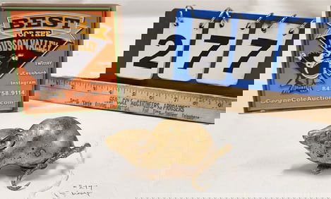 Gilt Bronze Rat 1 3/4" H X 4" L