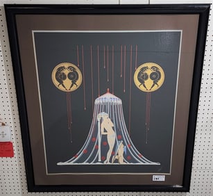 Framed Erte Serigraph "Helen Of Troy" Pencil Sgnd & 260/300 32 1/2" X 28 1/2" w/Frame 43" X 39"