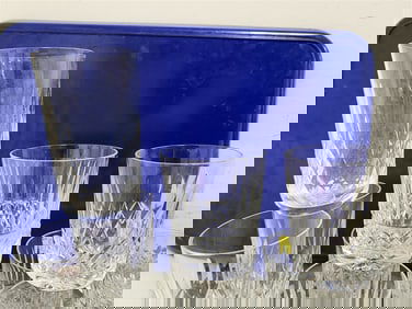 Tray Waterford Glasses - 6 Lismore, 5 Maeve