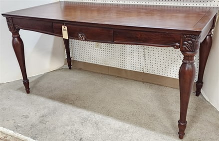 1 Drawer Mahog Desk 30 1/2" H X 62" W X 30" D