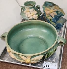 Tray 3 Pc. Roseville Clematis - Bowl 459-10", 188-6" + 193-6"