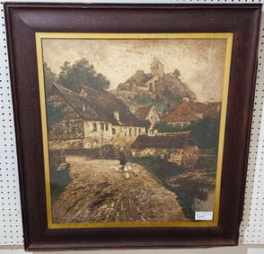 Framed Print Landscape Sgnd Merker 29 1/2" X 26 1/2" w/Frame 39" X 36"