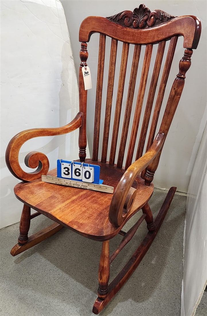 Mahog Rocker 38" H X 21" W X 17" D: Mahog Rocker 38" H X 21" W X 17" D