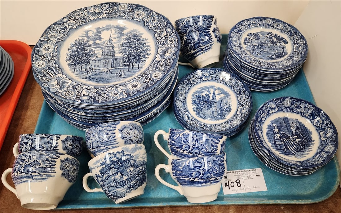 Tray 40 Pc. Liberty Blue China (1 of 3)