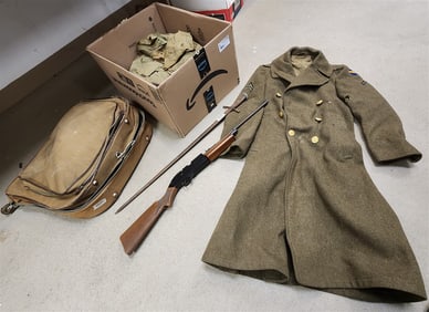 Bx WWII US Coat, Jacket, Shirt, Pants, Etc. + Lite Mfg Co. Travel Case, Power Master 760 BB Gun,