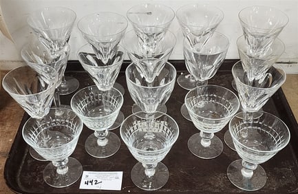 Tray 18 Pc. Crystal Stemware