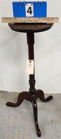 Queen Anne Mahog Candle Stand 28" H X 10" Diam.