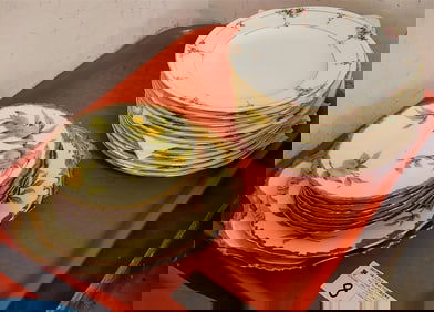 Tray Plates - Set 12 Minton Plates 7 3/4" Diam., 1 Limoges  8 1/2" Diam., 6 Kings France Plates 6"