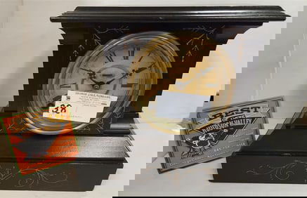 Inghram 19th C Mantel Clock 10" H X 12" W X 6 1/2" D