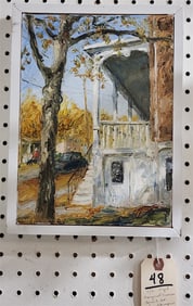 Sycamore Grand St. Poughkeepsie NY Sgnd Margaret Crenson 11" X 8" w/Frame 12" X 9"