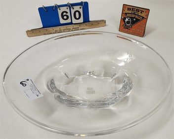 Vintage Orrefors Crystal Bowl 4" H X 17" W X 13" D