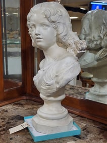 Cast Cement Bust Of Diana 21 1/2" H