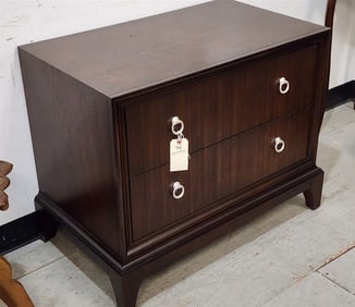 Ethan Allen Mahog 2 Drawer Chest 26" H X 31 1/2" W X 18 1/2" D