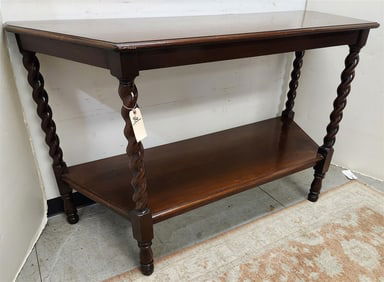 Walnut 2 Tier Console Table 3' H X 5' W X 24" D