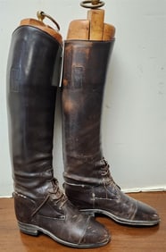 Pr. Vintage Riding Boots w/Wooden Boot Trees