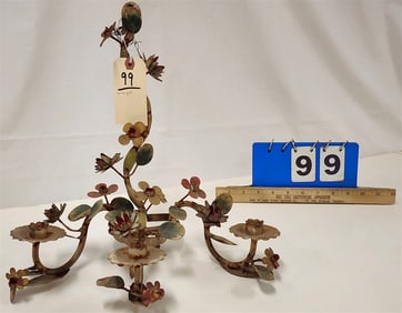 Wrought Botanical Sconce 14 1/2" H X 14" W