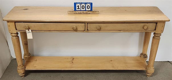 2 Drawer Pine Sofa Table 28" H X 5' W X 15" D