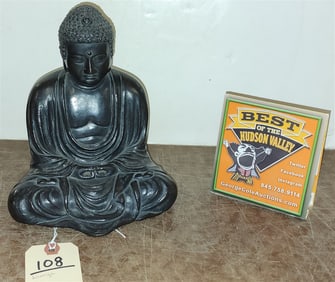 Seated Bronze Buddha 8" H X 7" W