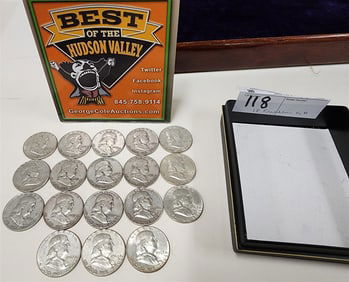 Lot 18 Franklin Half Dollars