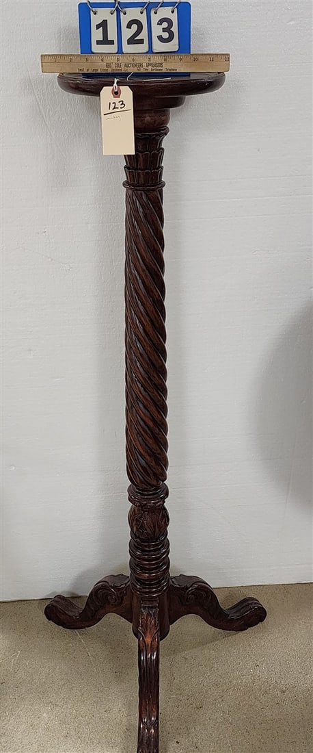 Mahog Fern Stand 52 1/2" H X 10 3/4" Diam. (1 of 2)