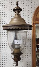 Brass Wall Lantern 25" H X 12 1/2" Diam.