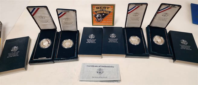 4 Bx'd Eisenhower Centennial Silver Dollars, 3- 1971 Eisenhower Silver Dollars, 2-1972 + 1