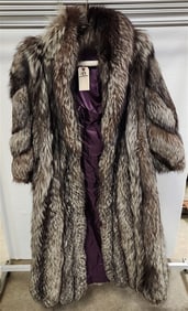 Silver Fox Full Length Fur Coat