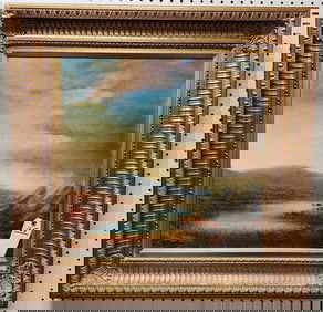 O/C "Timeless Valley In The Catskills" Sgnd E. Perantoni 20" Sq. w/Frame 28 1/4" Sq.