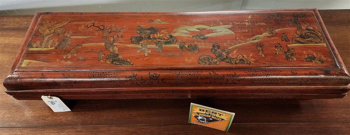 Chinese Lacquer Box 6 1/2" H X 34 1/2" W X 10" D