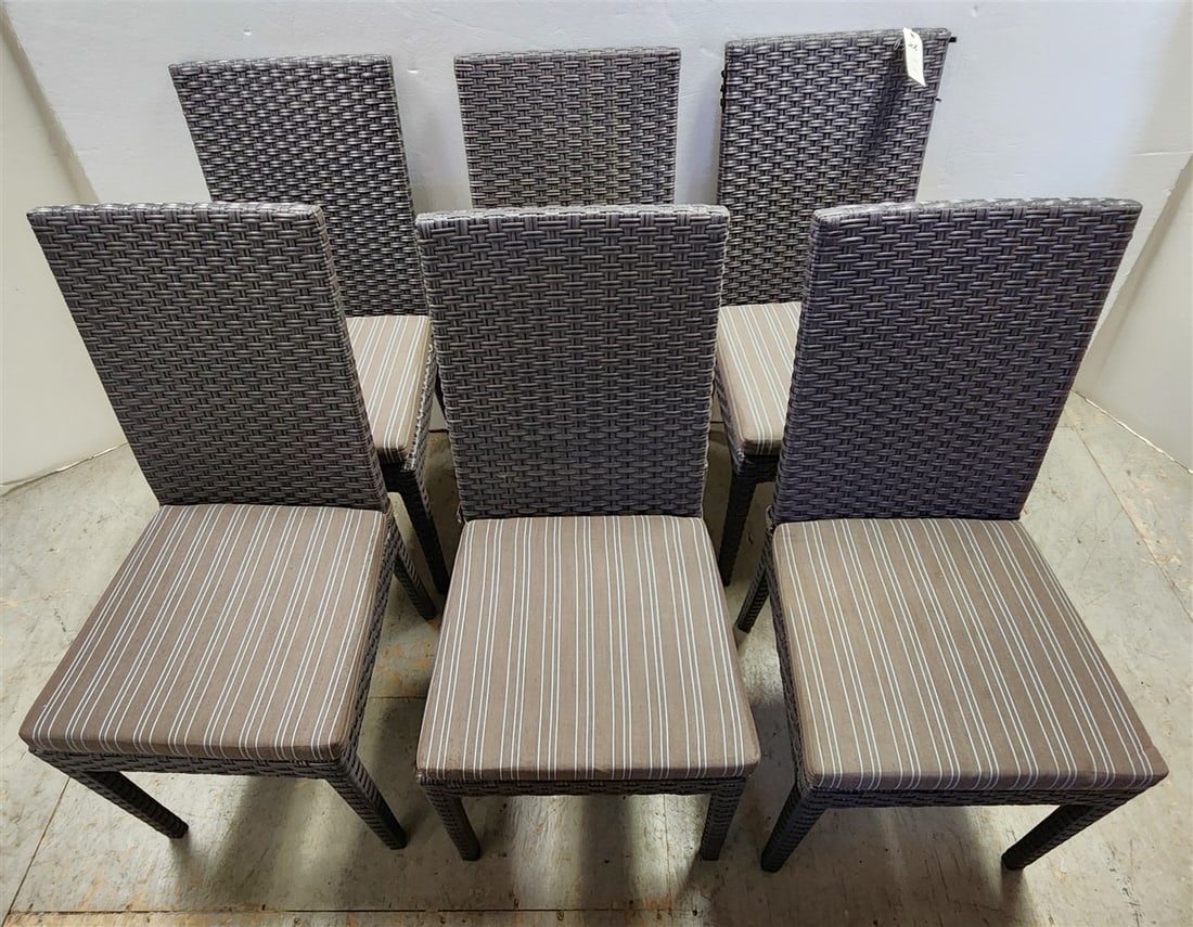 Set 6 Plastic Weave Patio Chairs: Set 6 Plastic Weave Patio Chairs