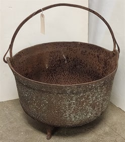 Cast Iron Cauldron 16" H X 23" Daim.