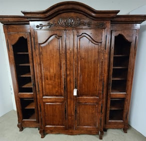 French Country Style 3 Part Cabinet w/Fitted Bar Interiors 7'6" H X 92" W X 26" D
